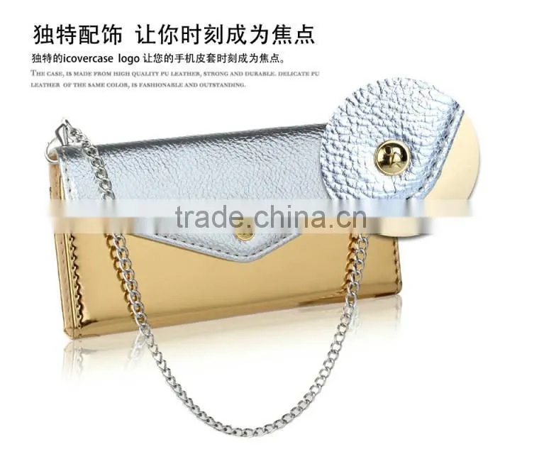 Fashion lady hand bag wallet case for Samsung Galaxy S5 mini wallet pouch