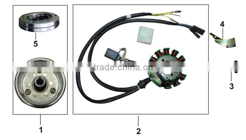 TC200 engine parts motorcycle startor clutch overrun