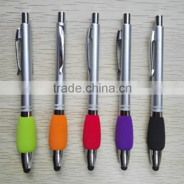 Dubai wholesale market EVA soft grip retractable plastic stylus pens