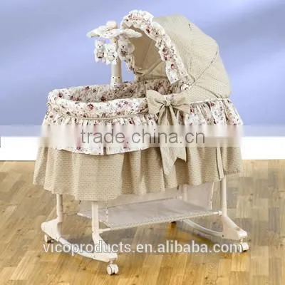 rockable electric baby bassinet, baby daycare bassinet cradle crib bed