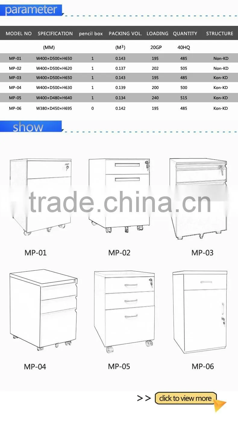Moden office use small move storage cabinet