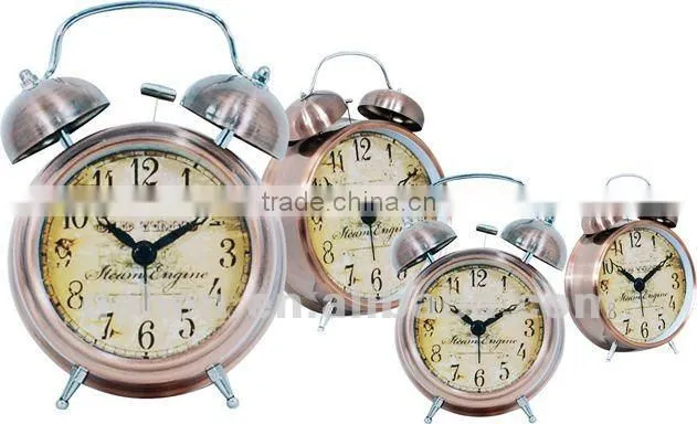 Antique Metal Twin Bell Alarm Clock