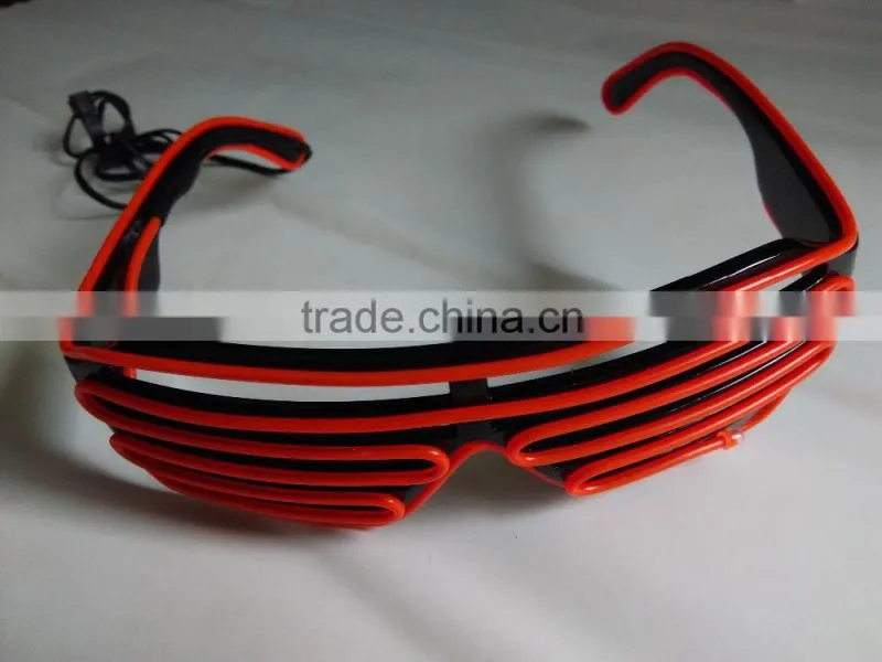 2016 colorful glowing EL wire glasses manufacturer for party