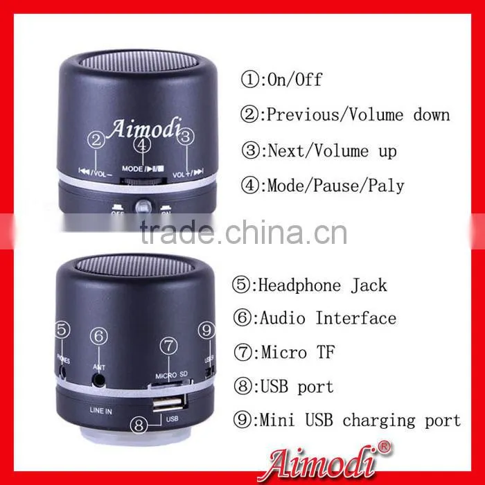 modern popular novelty music mini speaker with fm radio function