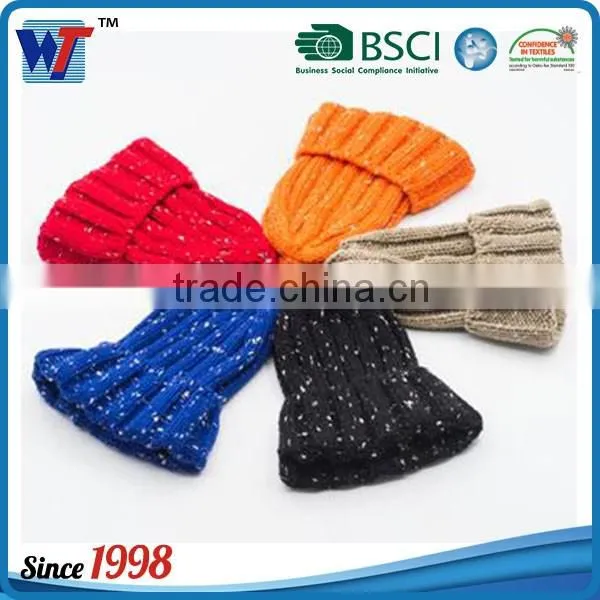 Korean Colorful lovely knitted slouchy beanie cap with pom pom