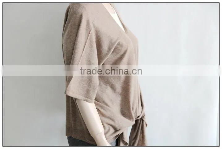 short sleeves V neck cardigans