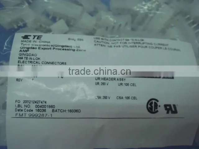 5.08mm pitch vertical PCB Mounting Orientation wire to board pin header connector TE 4 pin connector tyco 350424-1