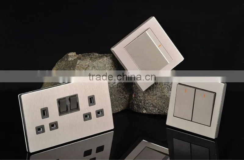 silver modern switch and socket
