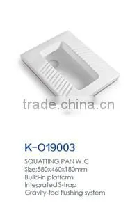 ECONOMIC WASHROOM PORCELAIN SQUATE PAN WC