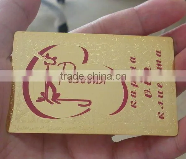 High Quality Golden Metal Card for Loyalty