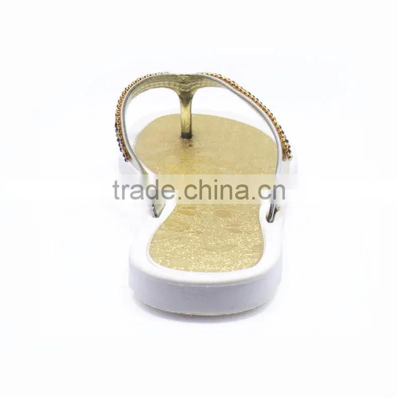 Wholesale cheap slippers Fashion Beach Slippers With Golden Chain