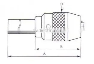 integrated keyless drill chuck with MT mounted