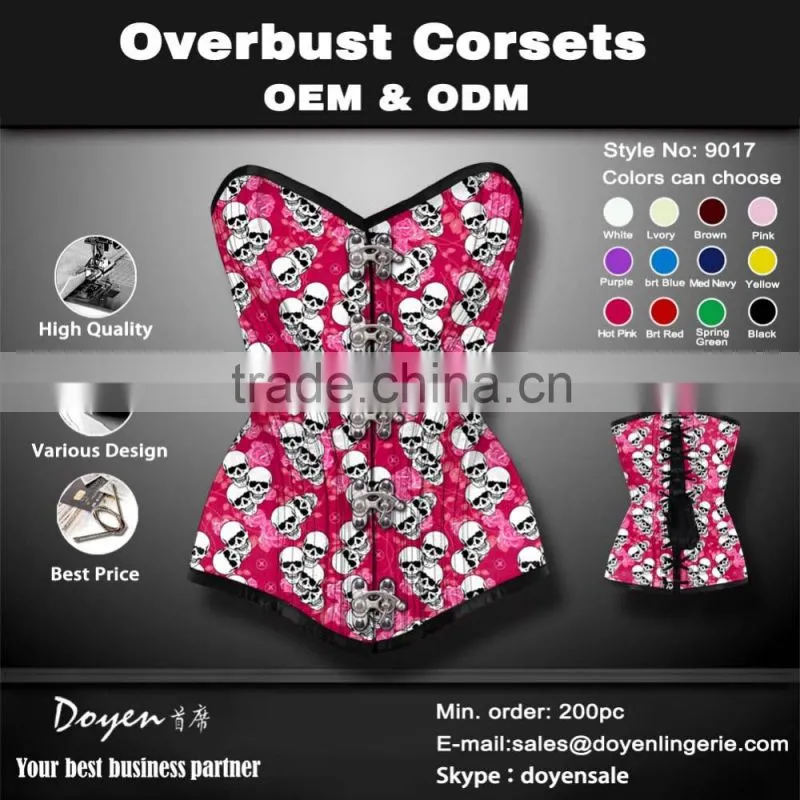 overbust gothic steampunk waist training elastic corsets sale cheap
