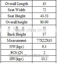 Aluminium height adjustable hospital Shower chair with long seat