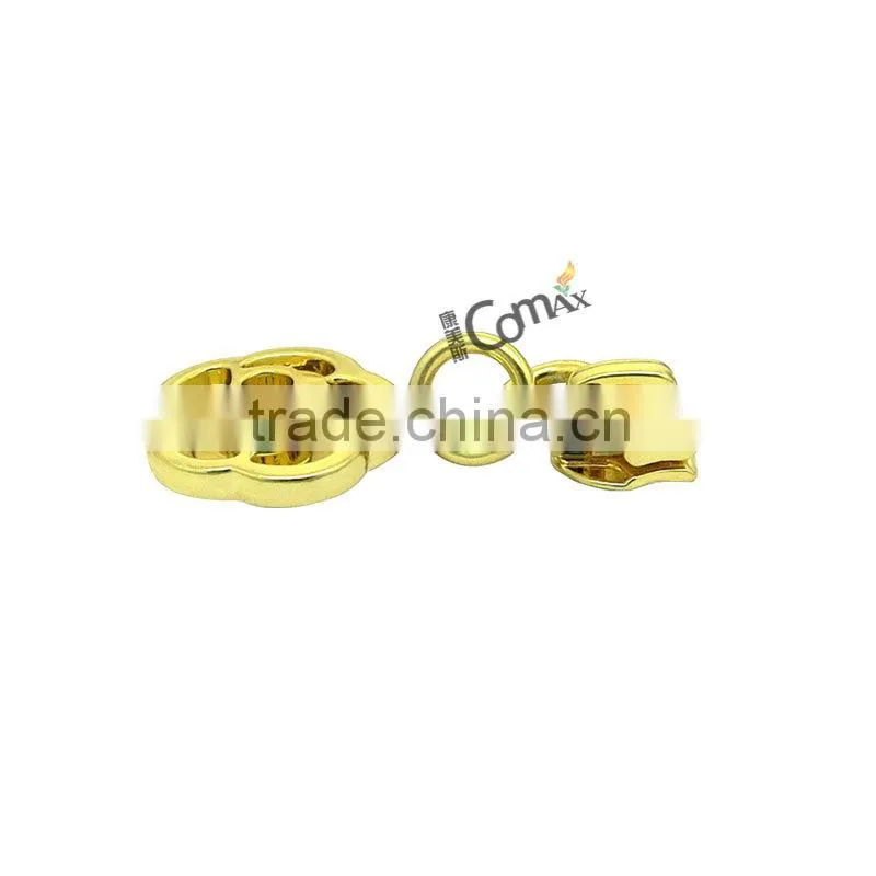 Flower shape custom gold simple metal zipper puller for clothing