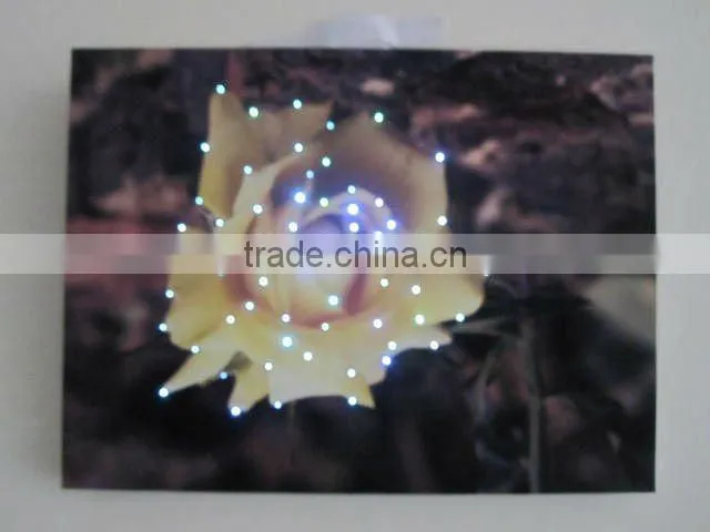 LED flower optical fiber canvas art painting light
