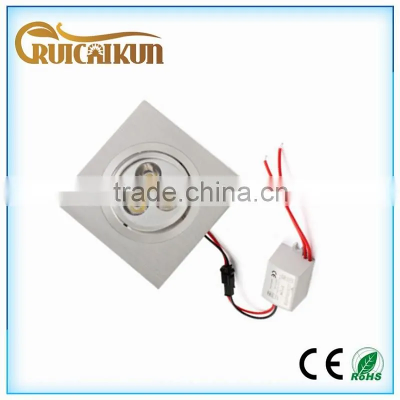 chinese factory 3w recessed downlight square led spot embed ceiling led