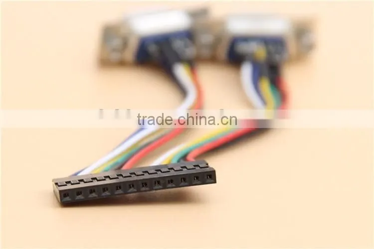 D-SUB Wire Harness DB15 to Tyco 1-487769-3 15 Pin 2.54mm Pitch Connectors Wire Assembly