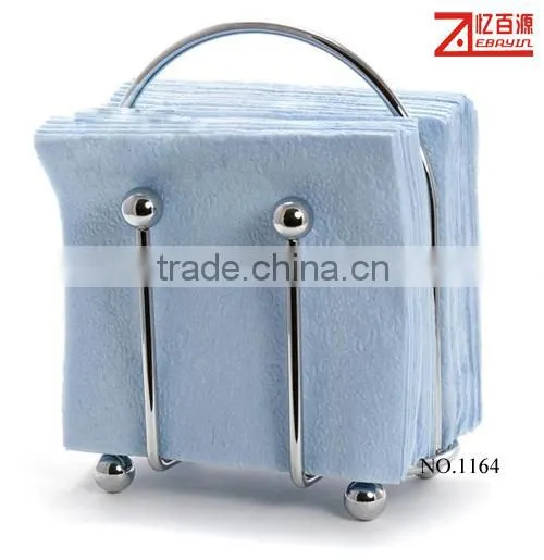 Metal wire napkin holder with chrome plated