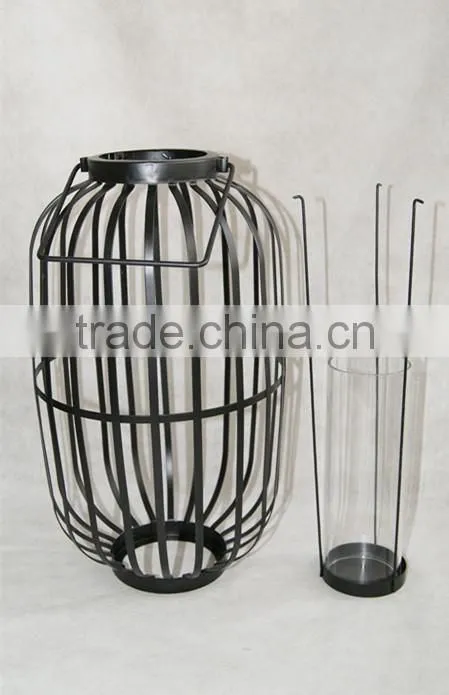 large red metal hanging lantern
