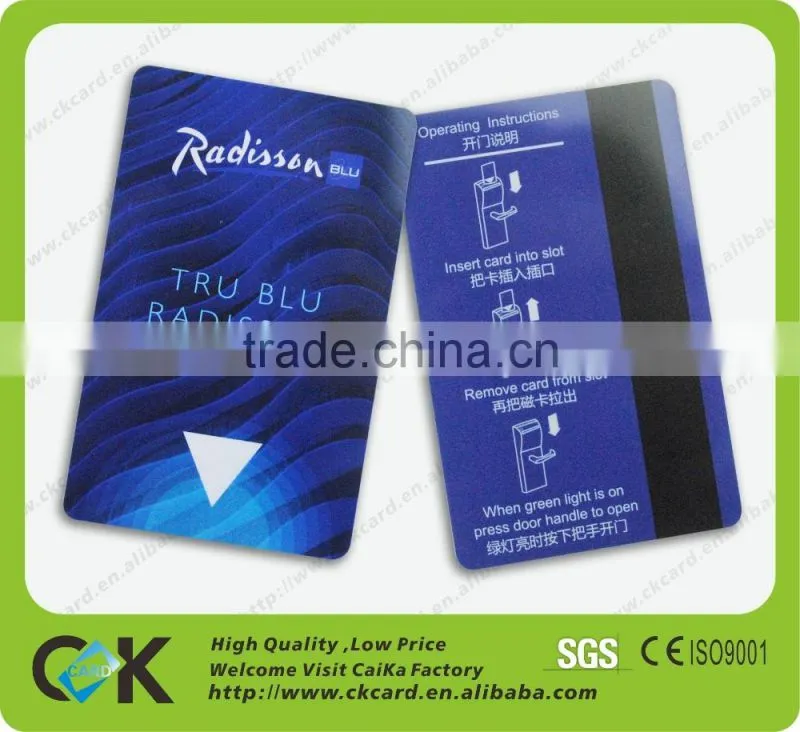 Blank Eco-friendly PVC Magnetic Stripe Card with free sample