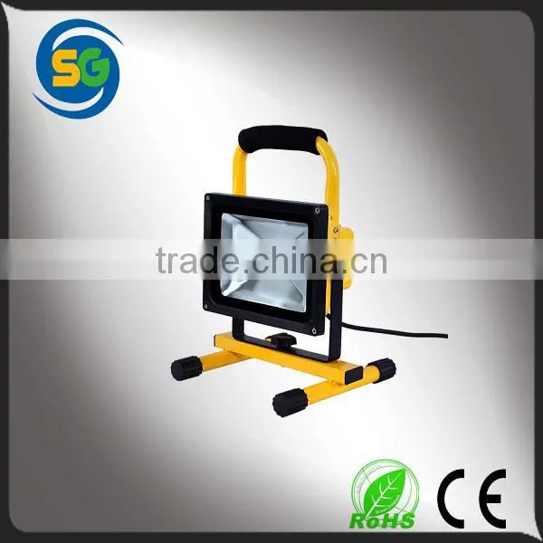 Factory price flood light 20w rechargeable led light cob