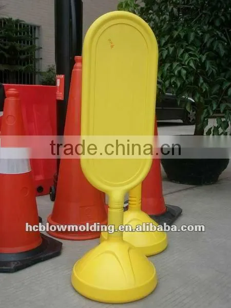 OEM blow molding plastic warning signs board safety warning triangle road signs