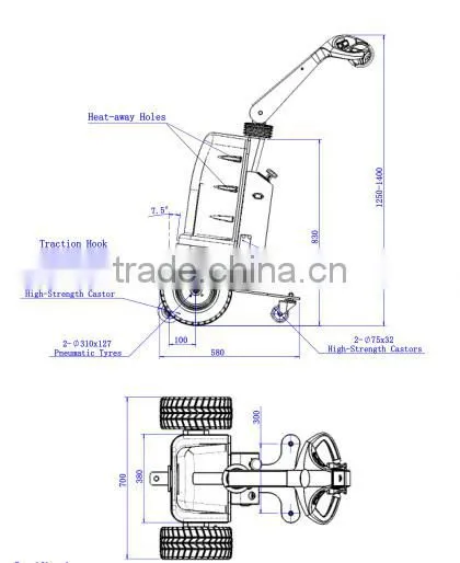 Mini tugger with ETM-100 with compact design supermarket and factory