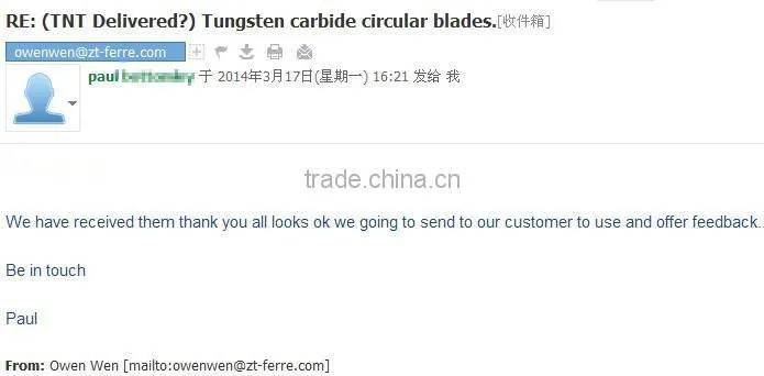 Round Blade Polishing Circular Carbide Cutting Knife Edges