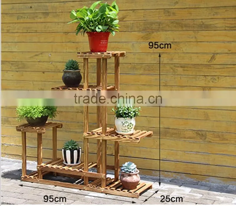 2016 wooden flower pot stand pictures