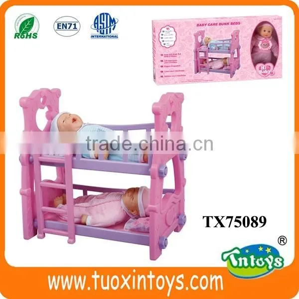 doll bunk bed, reborn baby doll cribs and beds