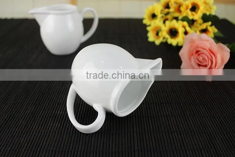 Factory direct wholesale WHITE ceramic or porcelain milk pot