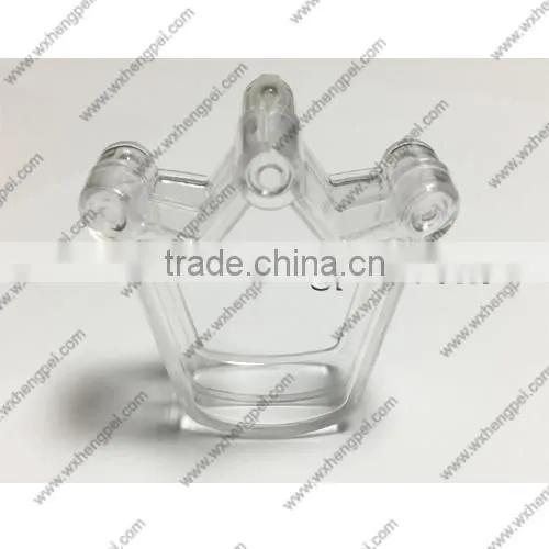 Cleverish portable cute transparent imperial crown plastic storage jewelry wedding box kit
