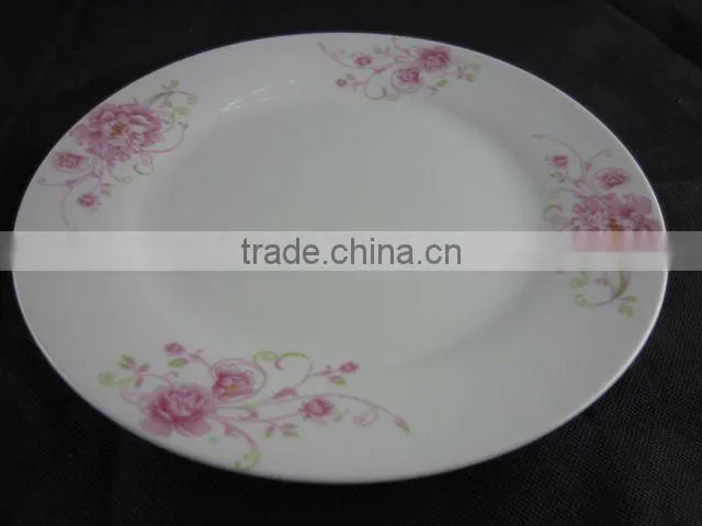 12 pcs dinnerware set with flower pattern decal