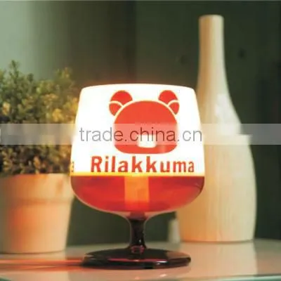 fashion Bear pattern red wine glass night light / lamp