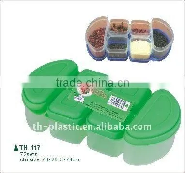 6pcs Mini container,plastic spice box,plastic box small