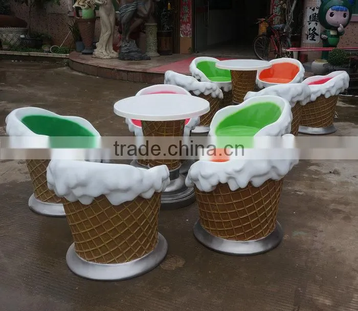 Ice cream table and chair for hotel or bar