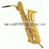 antique gold finish bass saxophone, Bb sax, professional saxophone