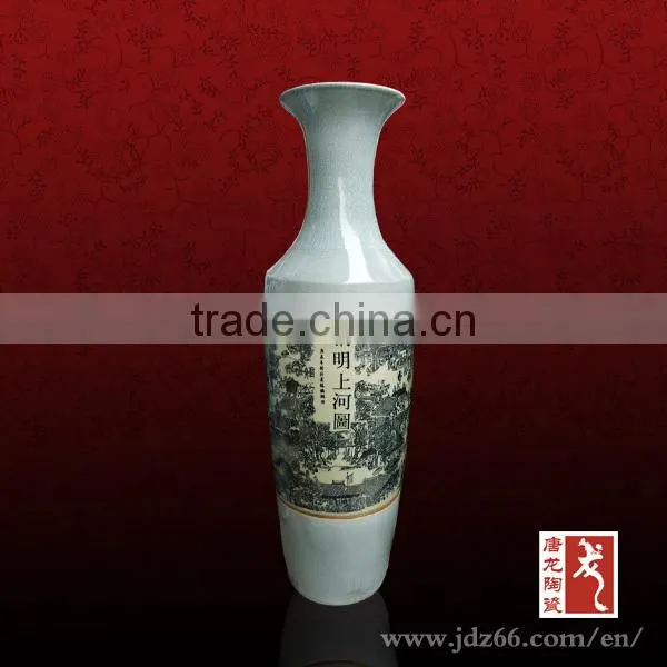 Fine on-glazed floor standing vases large chinese antique large floor vase