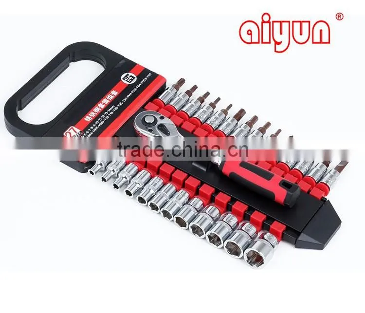 27pcs 19pcs 12pcs socket wrench set ratchet wrench socket set 1/2 3/8 1/4 driver set