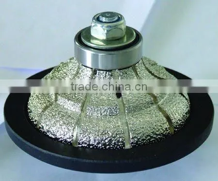 Ogee shape Vacuum Brazed Diamond edge profile wheel/Brazed diamond router bits