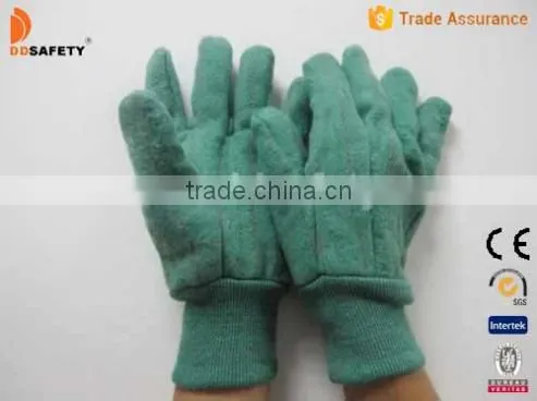 DDSAFETY 2017 Heavy Weight Chore Gloves Green Chore Canvas Glove