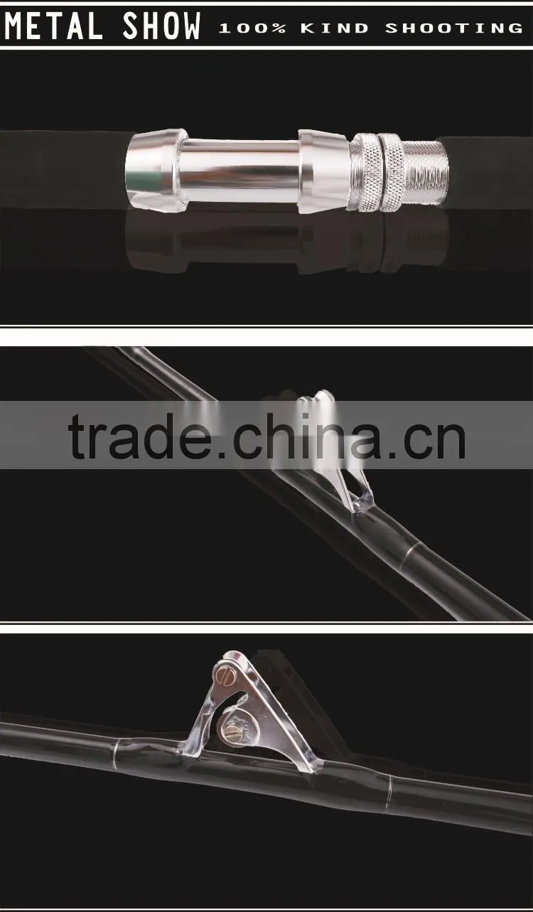 551 Black Trolling Rod Fiberglass Fishing Rod