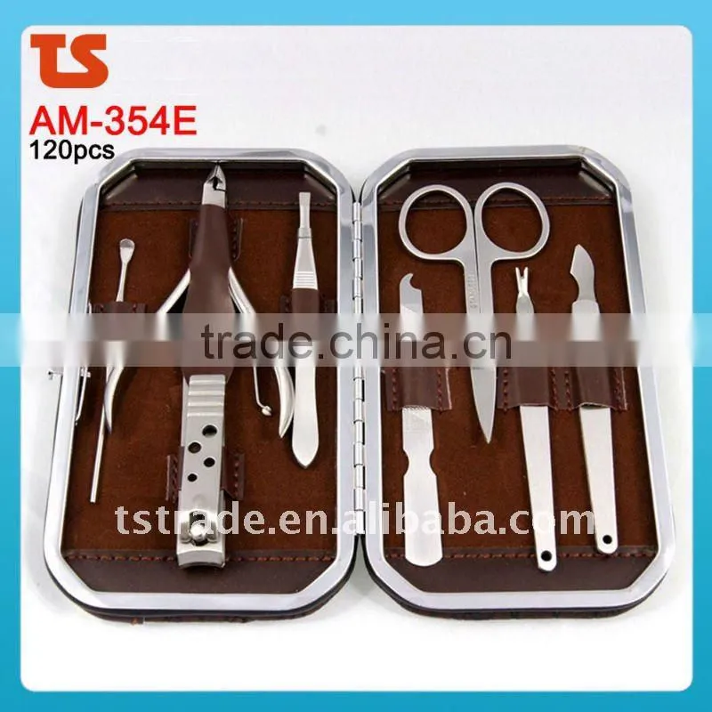 7PC Cheap stainless nail manicure set tools AM-351B
