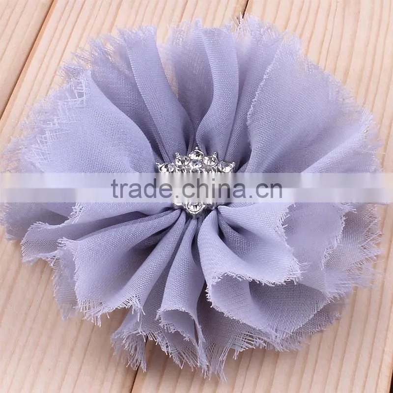 handmade shabby chiffon flower clip for kids hair accessories