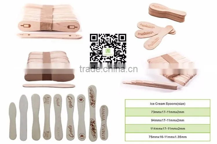Biodegradable Custom Printed Wooden Popsicle Sticks