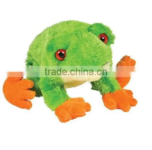Cute OEM design kids animal gift stuffed green frog plush toy