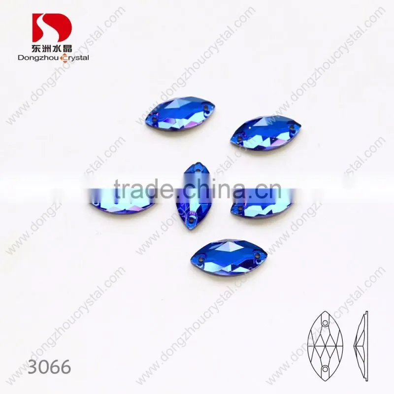 Horse eye shape Dongzhou 243 color flatback sew on k5 crystals wholesale