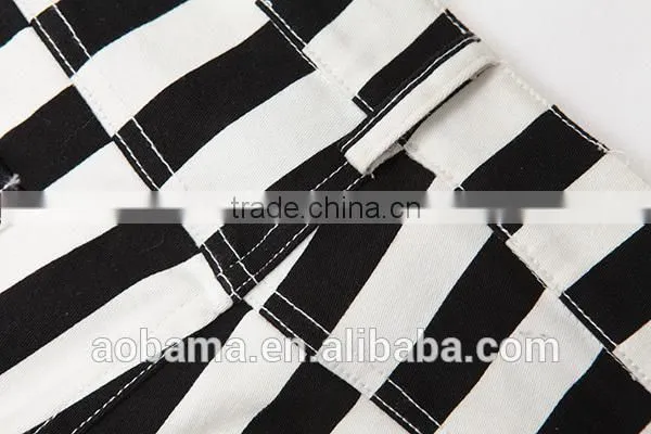 2015 New Design Zebra Stripes Printed Ladies Trousers