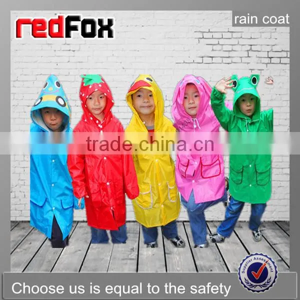 high quality fashion pvc vinyl rain coat for kids
